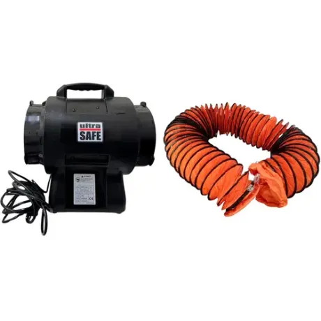 Insuflador e Exaustor Ultra Safe Aria 20Cm USR009039 Com Duto Incluso de 10 Metros Atende a NR 33 e NBR 16.577:2017