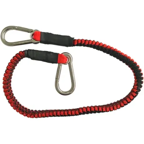 Retentor Para Ferramentas Até 3,2 Kg Ultra Safe TS-TE2M-15 Com 2 Mosquetões de Engate Comprimento -  Contraído: 0,70cm e Esticado: 1,20 Metros