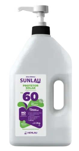 Protetor Solar Sunlau Marca Henlau Fator 60 Com Repelente Com Icaridina Frasco 2 kG