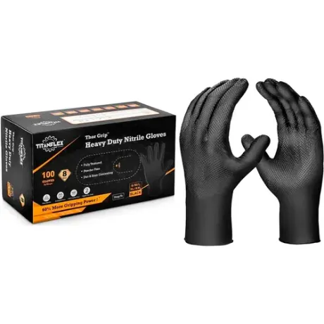 Luvas de Segurança Nitrílica Super Glove Preta – Caixa 100 Unidades – Super Safety – CA 38645