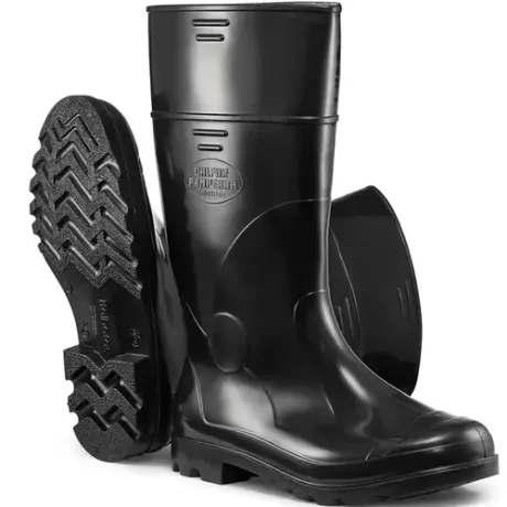 Bota de Pvc Calfor Industrial Cano Longo Com Forro Preta Qualidade Inabalável CA 37.773