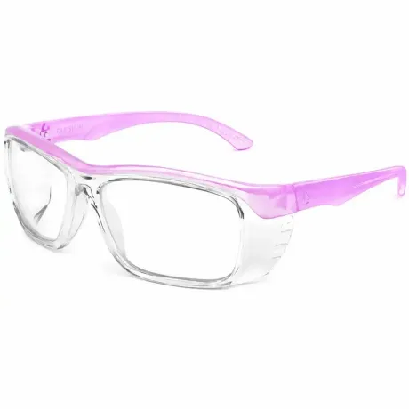 Óculos de Segurança ID 103 Rosa ID Safety Armação Cristal Hastes Rosa Tamanho 56 Aceita Lentes de Grau Multifocal e Monofocal CA 41.615