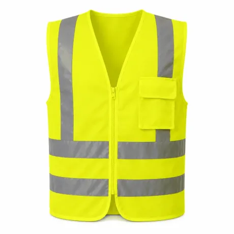 Colete Refletivo Amarelo Volk Classe 2 Com Bolso Faixas Refletivas