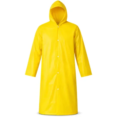 Capa de Chuva Plus Brascamp Reforçada PVC Forrado Espessura 0,28 mm Amarelo CA 28.449