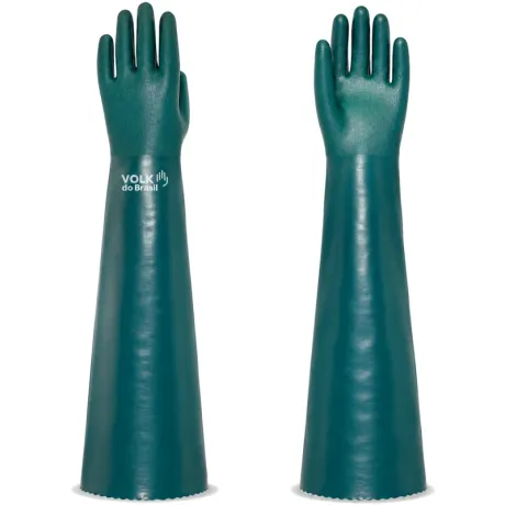 Luva PVC 66 Volk 10.25.151.03  Verde Química Tipo A Cano Longo 66 cm CA 52917