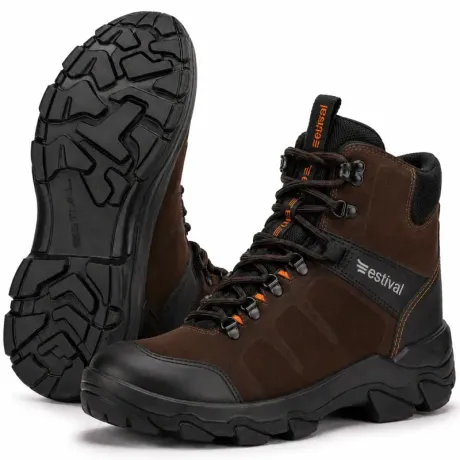 Bota de Segurança Estival Discovery DC20001S1 Marrom Bico de PVC CA 44591