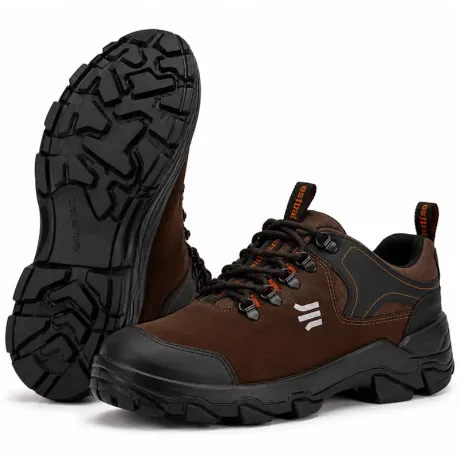 Sapato de Segurança Ocupacional Estival Discovery DC1000 Marrom Bico de PVC Couro Nobuck CA 44.591