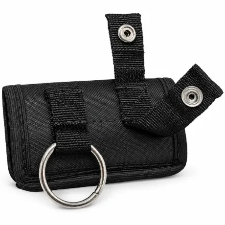 Porta Tonfa em Nylon Preto Suporte de Cintura com Anel Giratório